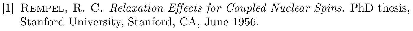 BibTeX example: phdthesis citation style acm